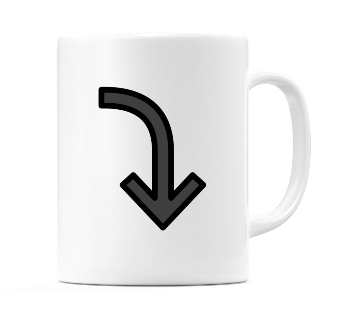 Right Arrow Curving Down Emoji Mug