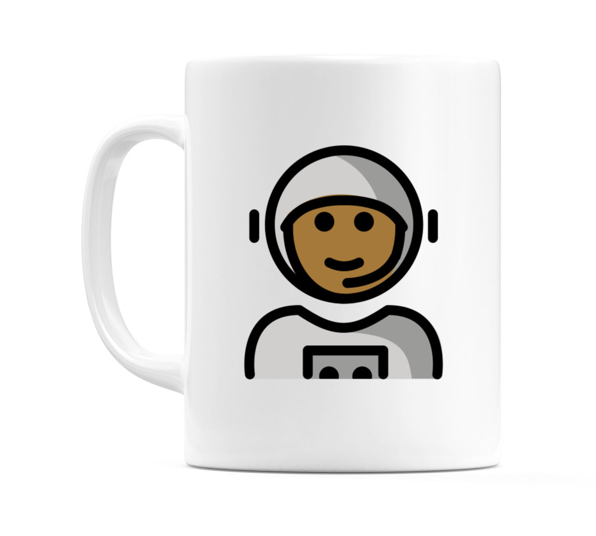 Male Astronaut: Medium-Dark Skin Tone Emoji Mug