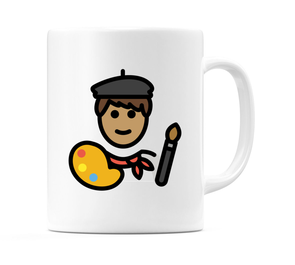 Male Artist: Medium Skin Tone Emoji Mug