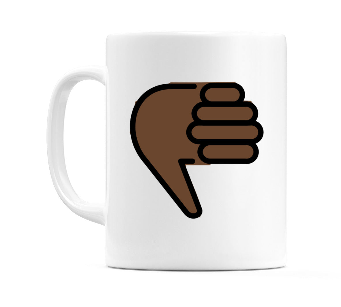 Thumbs Down: Dark Skin Tone Emoji Mug