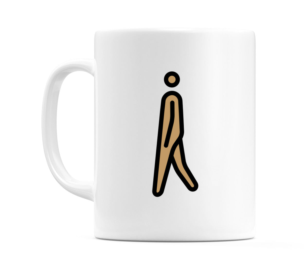 Person Walking: Medium Skin Tone Emoji Mug