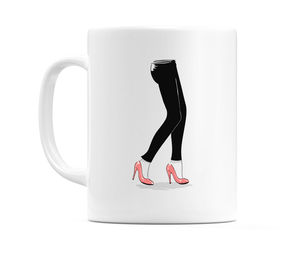 Lady with Black legging and Pink High Heels Mug