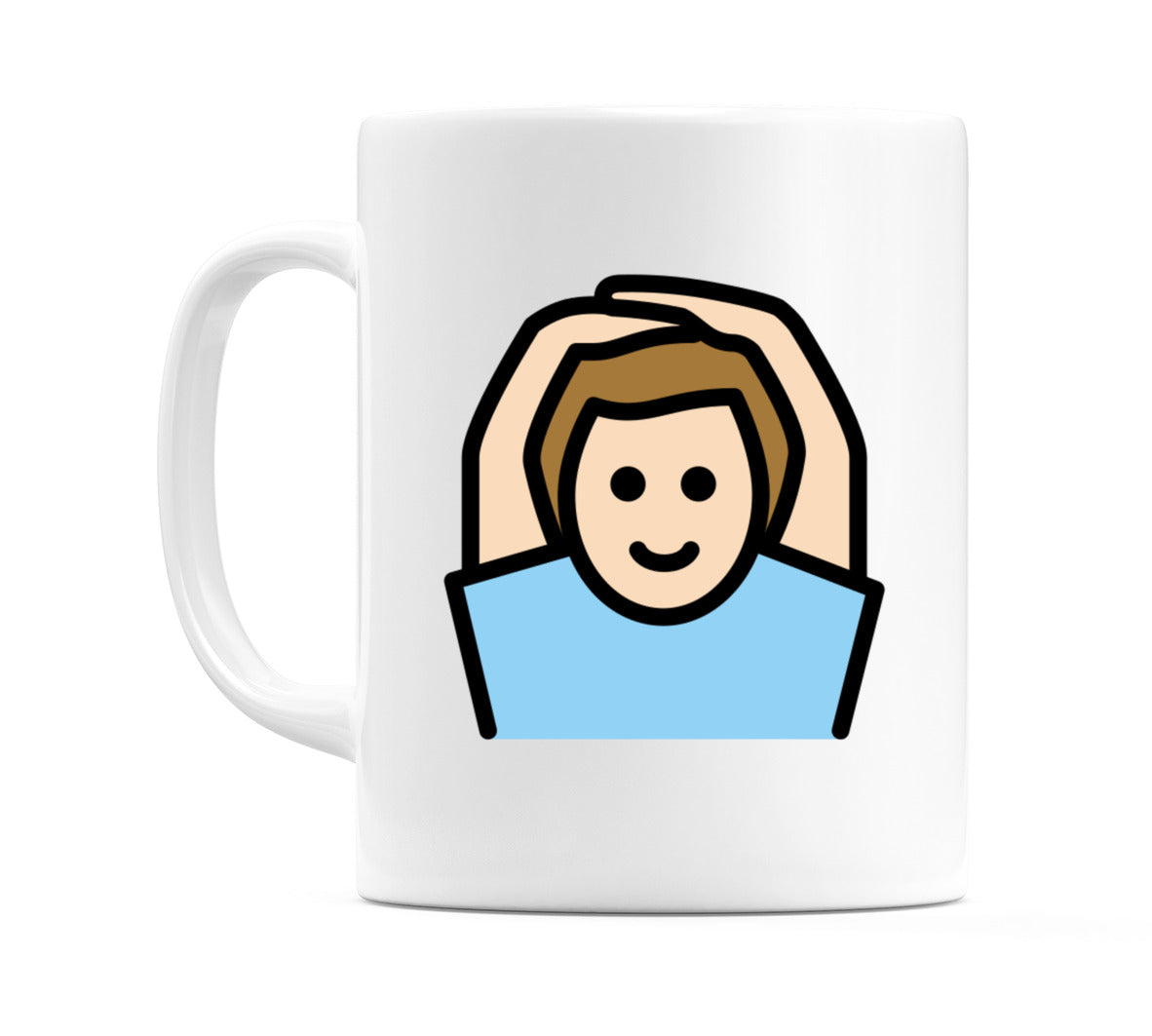 Male Gesturing Ok: Light Skin Tone Emoji Mug