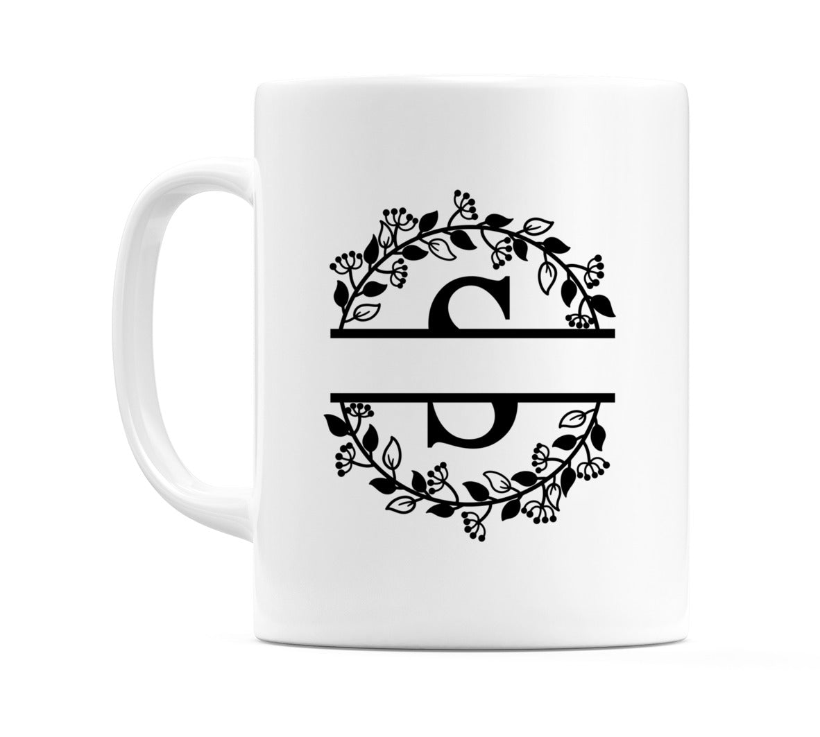 Letter S Split Monogram Mug