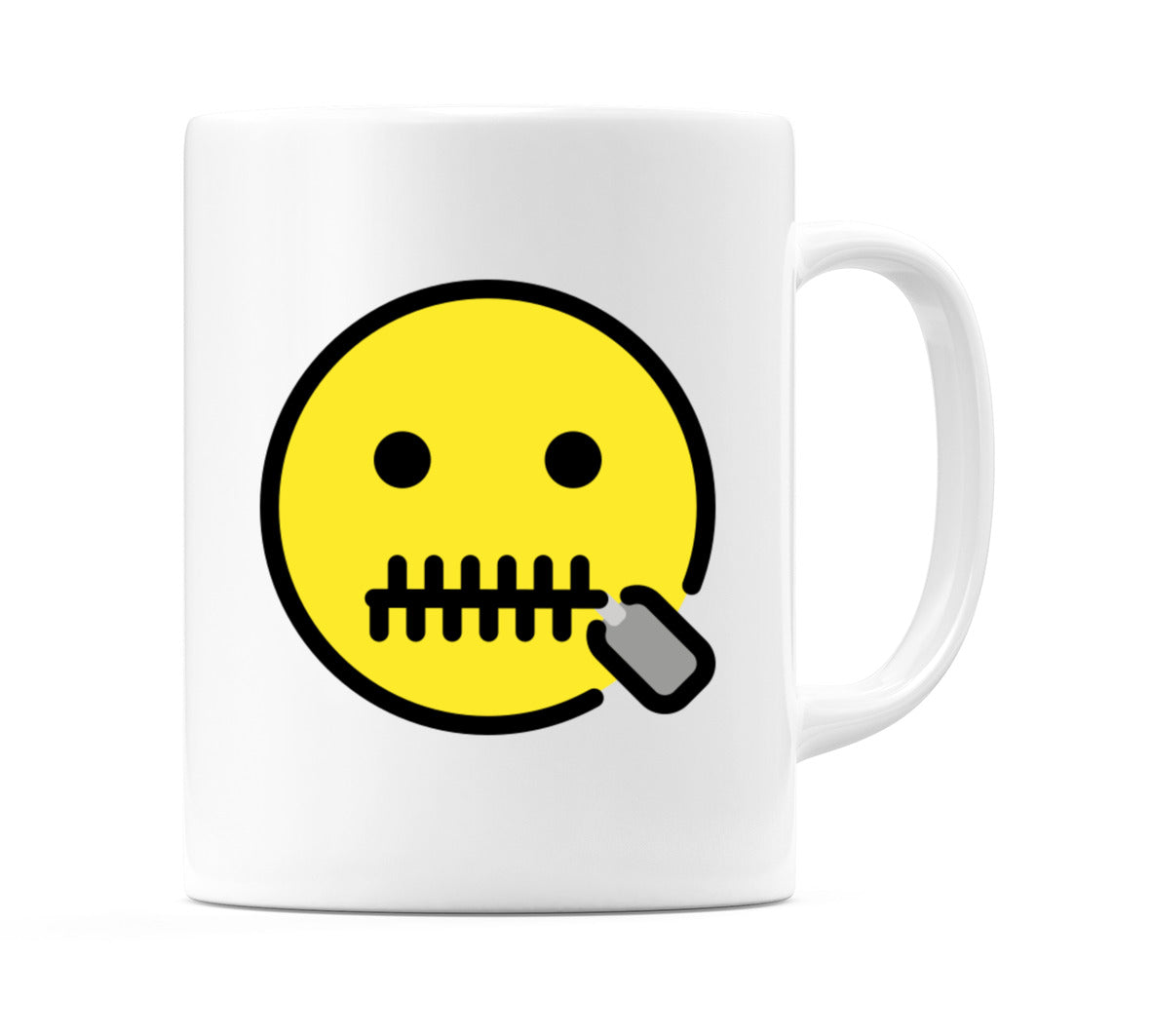 Zipper-Mouth Face Emoji Mug