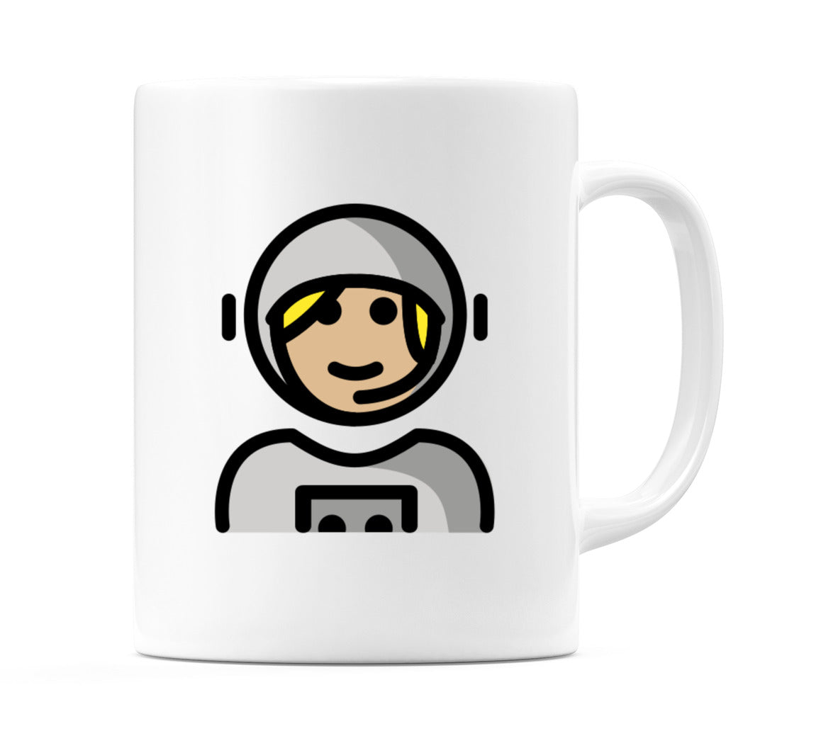 Female Astronaut: Medium-Light Skin Tone Emoji Mug