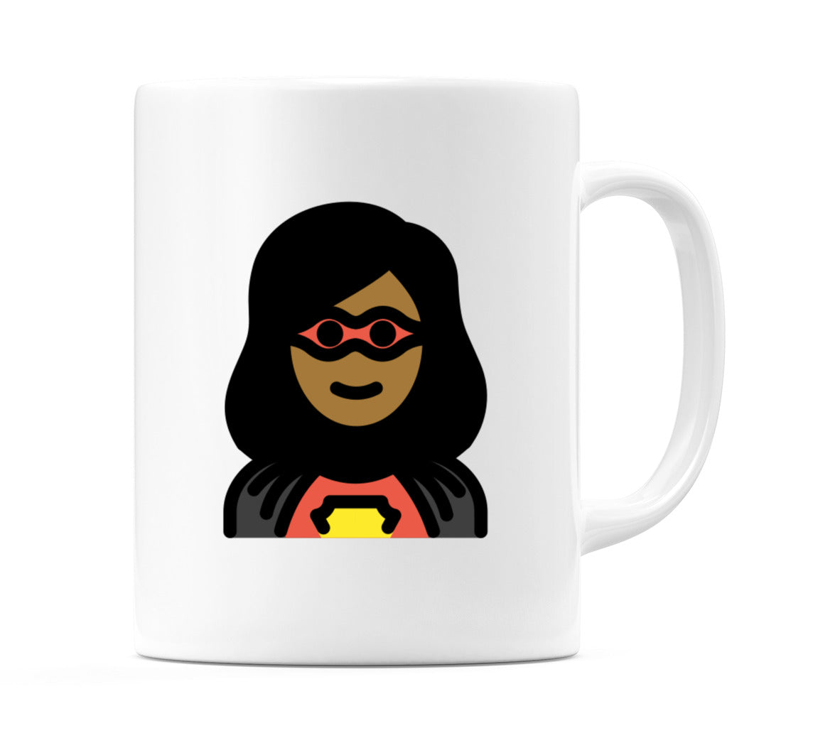 Female Superhero: Medium-Dark Skin Tone Emoji Mug