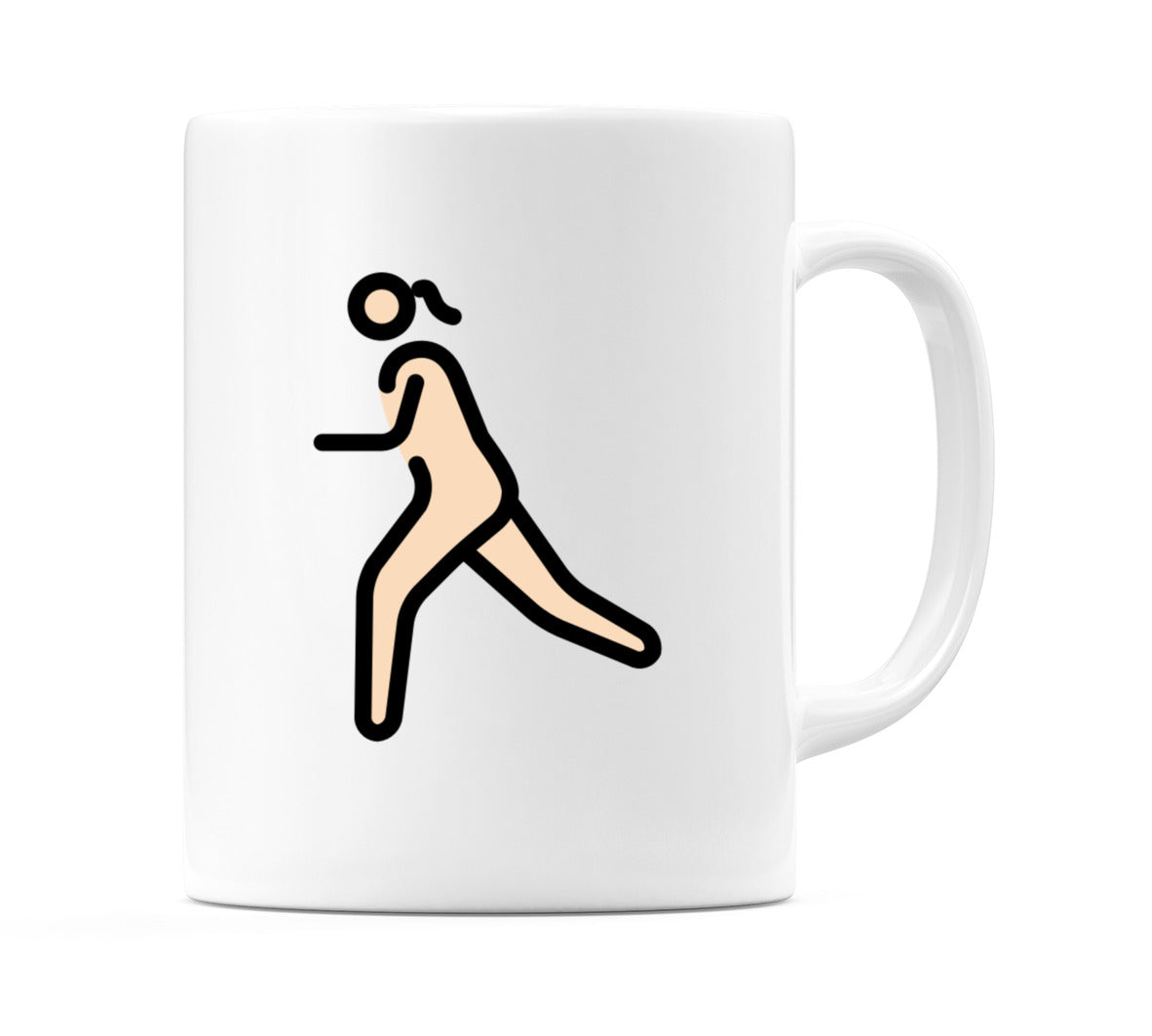 Female Running: Light Skin Tone Emoji Mug