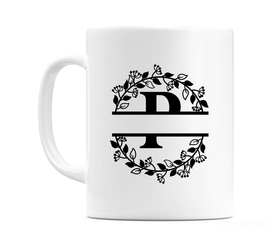 Letter P Split Monogram Mug