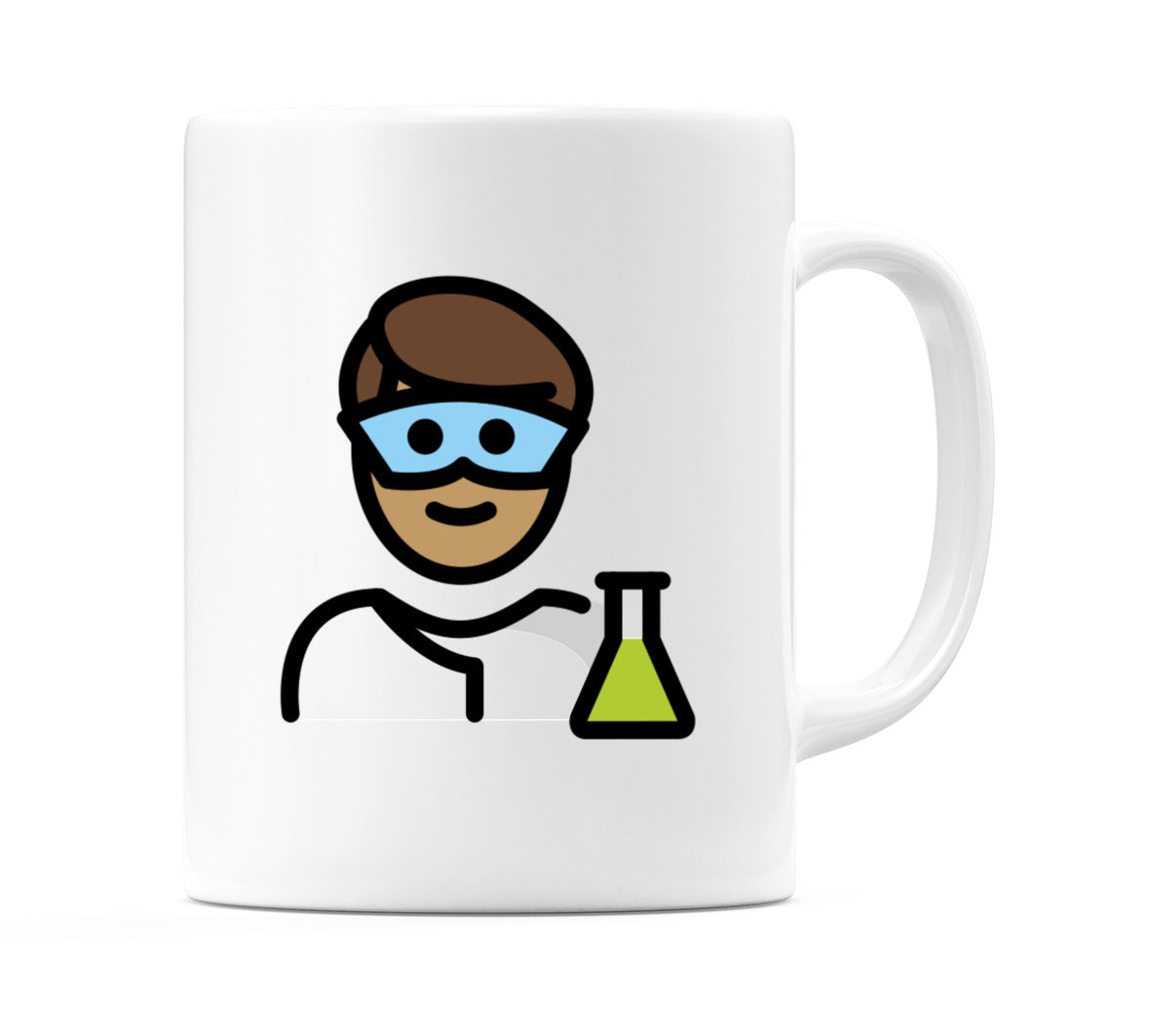 Male Scientist: Medium Skin Tone Emoji Mug