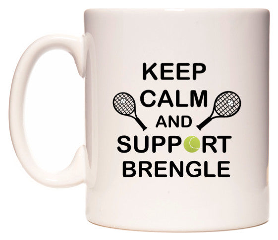 This mug features Keep Calm And Support Brengle