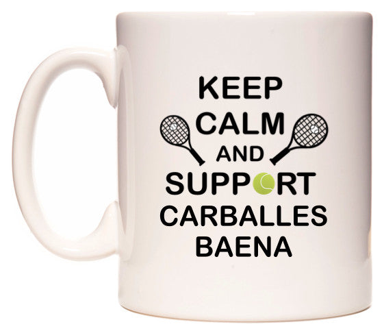 This mug features Keep Calm And Support Carballes Baena