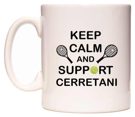 This mug features Keep Calm And Support Cerretani