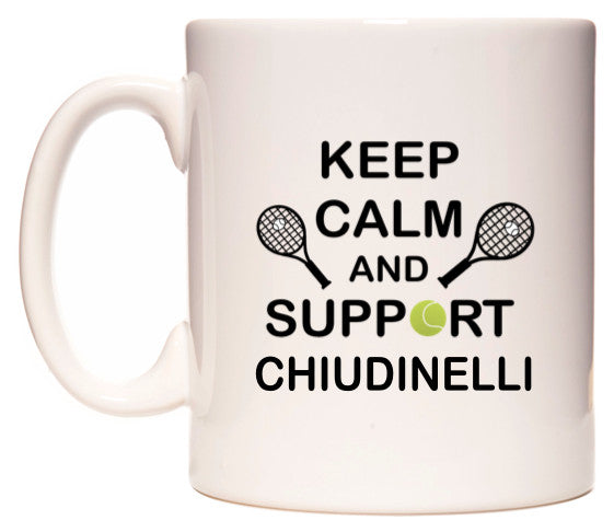 This mug features Keep Calm And Support Chiudinelli