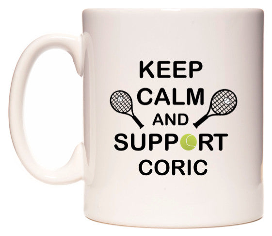 This mug features Keep Calm And Support Coric