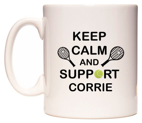 This mug features Keep Calm And Support Corrie
