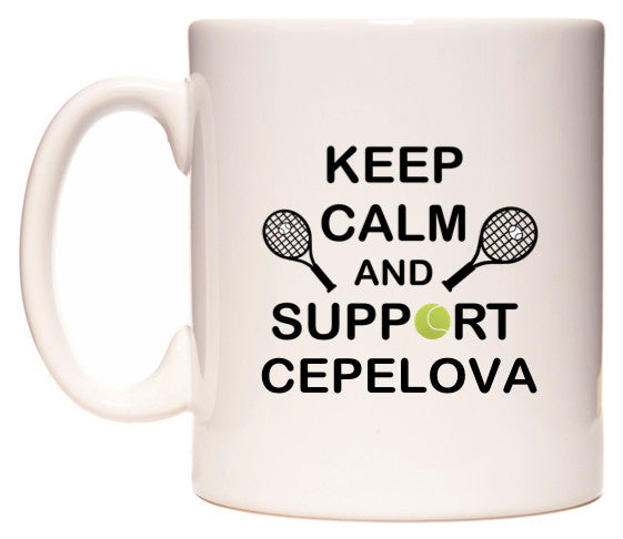 This mug features Keep Calm And Support Cepelova