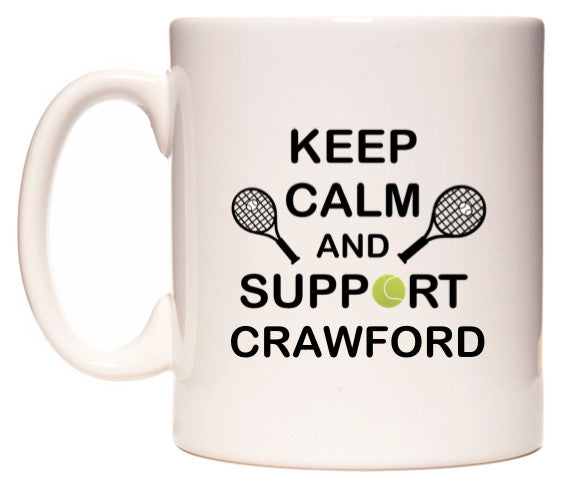 This mug features Keep Calm And Support Crawford
