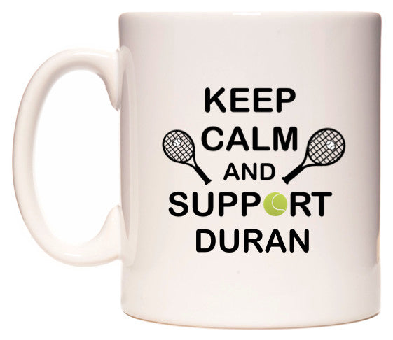 This mug features Keep Calm And Support Duran