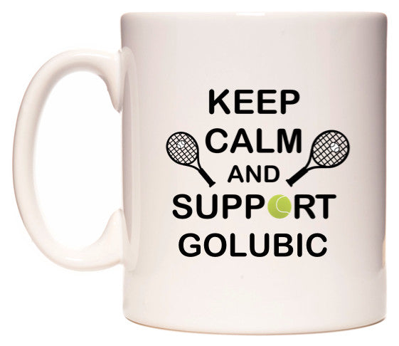 This mug features Keep Calm And Support Golubic