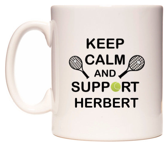This mug features Keep Calm And Support Herbert