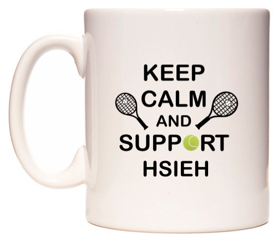 This mug features Keep Calm And Support Hsieh