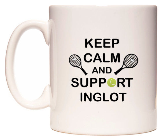 This mug features Keep Calm And Support Inglot