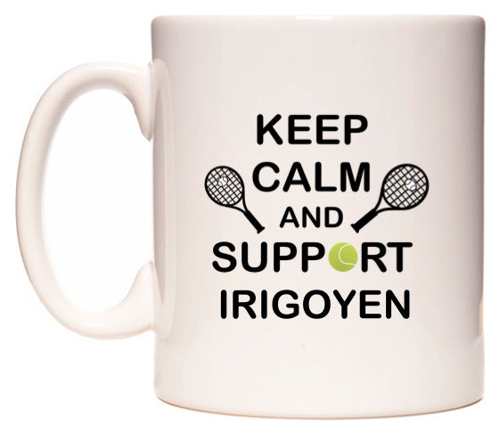 This mug features Keep Calm And Support Irigoyen