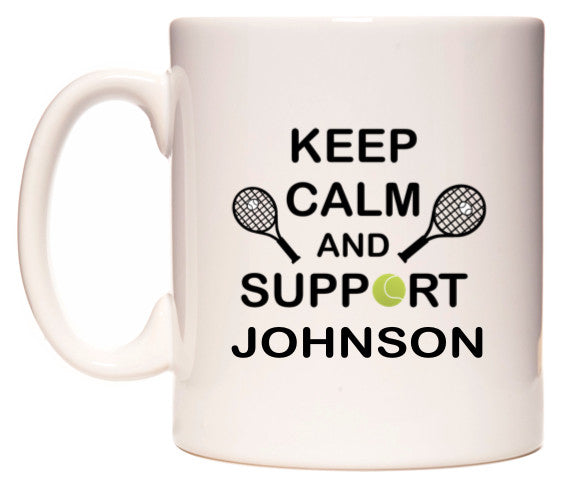 This mug features Keep Calm And Support Johnson