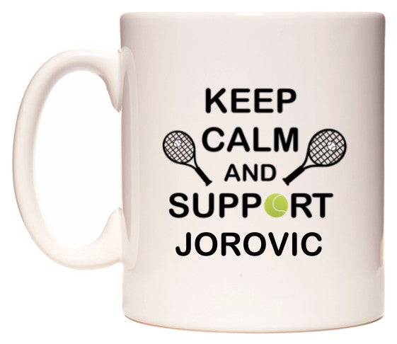 This mug features Keep Calm And Support Jorovic