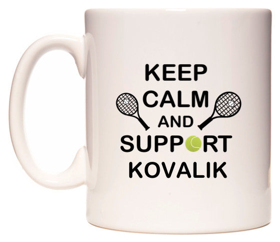 This mug features Keep Calm And Support Kovalik
