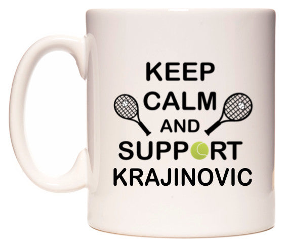 This mug features Keep Calm And Support Krajinovic