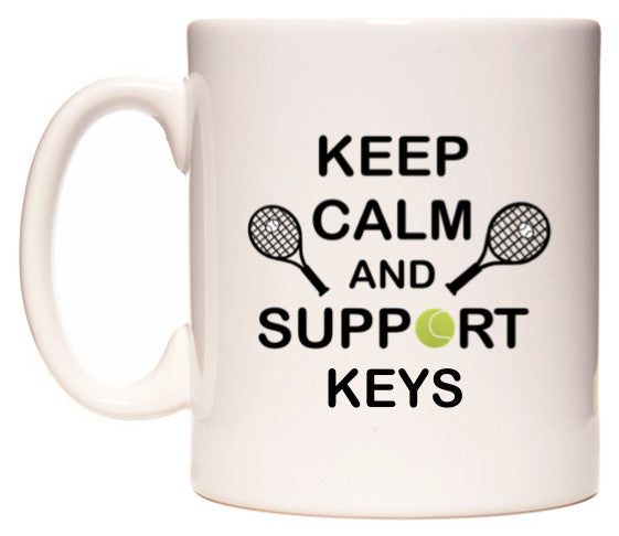This mug features Keep Calm And Support Keys