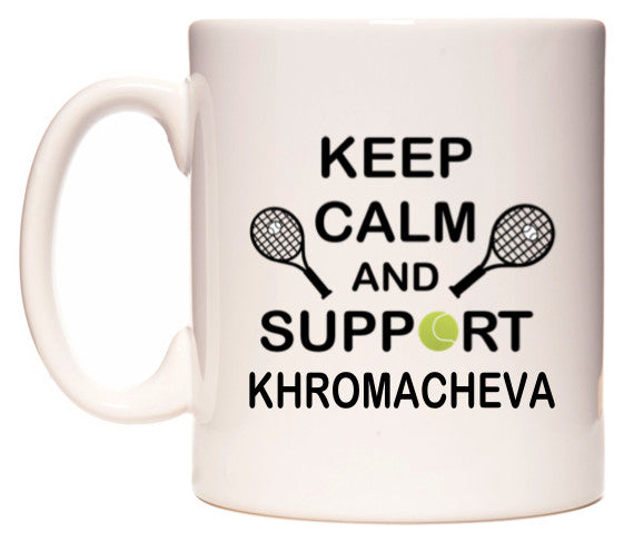 This mug features Keep Calm And Support Khromacheva