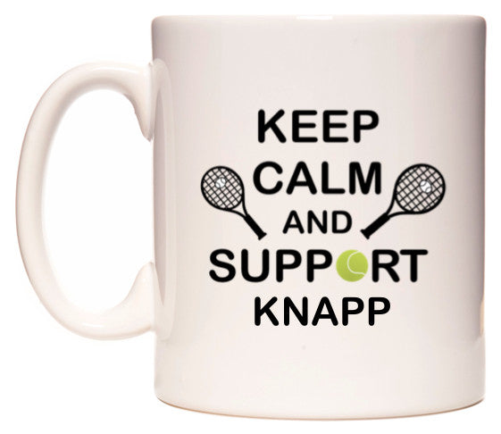 This mug features Keep Calm And Support Knapp