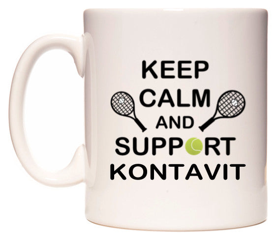 This mug features Keep Calm And Support Kontaveit