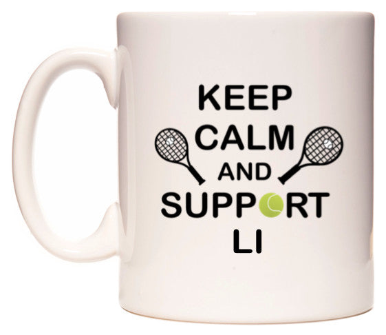 This mug features Keep Calm And Support Li