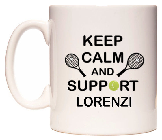This mug features Keep Calm And Support Lorenzi