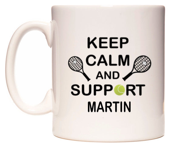 This mug features Keep Calm And Support Martin