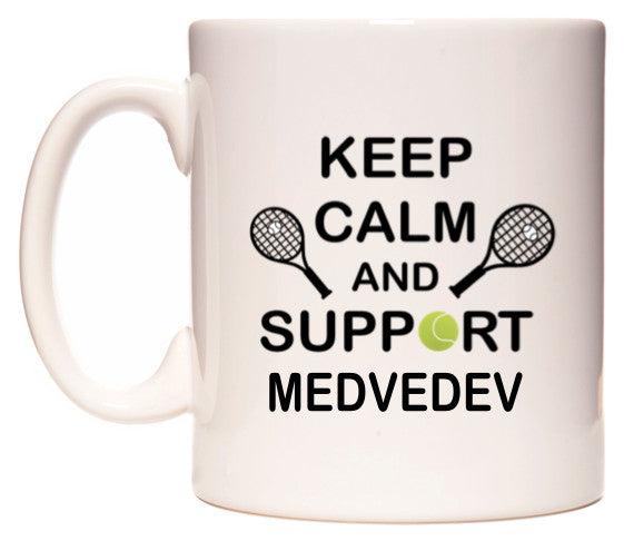 This mug features Keep Calm And Support Medvedev