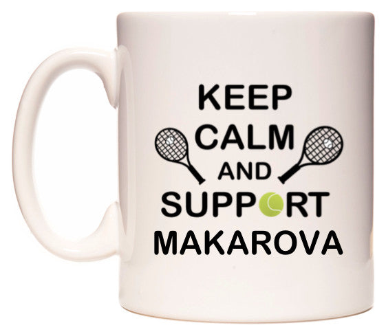 This mug features Keep Calm And Support Makarova
