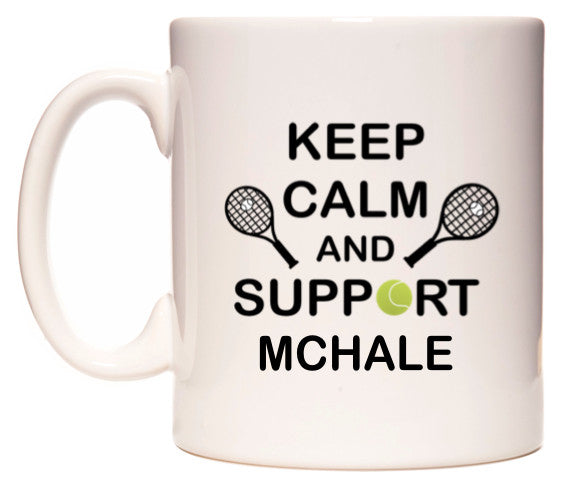 This mug features Keep Calm And Support McHale