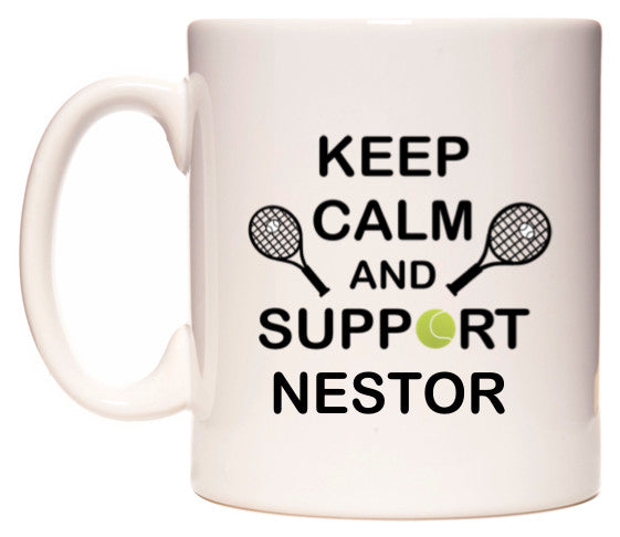 This mug features Keep Calm And Support Nestor