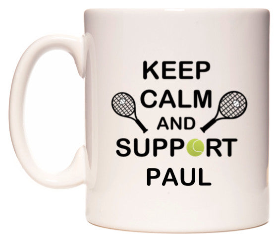 This mug features Keep Calm And Support Paul
