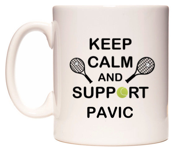 This mug features Keep Calm And Support Pavic