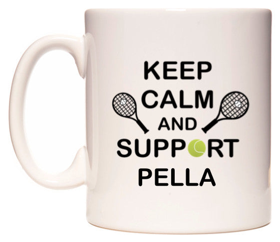 This mug features Keep Calm And Support Pella