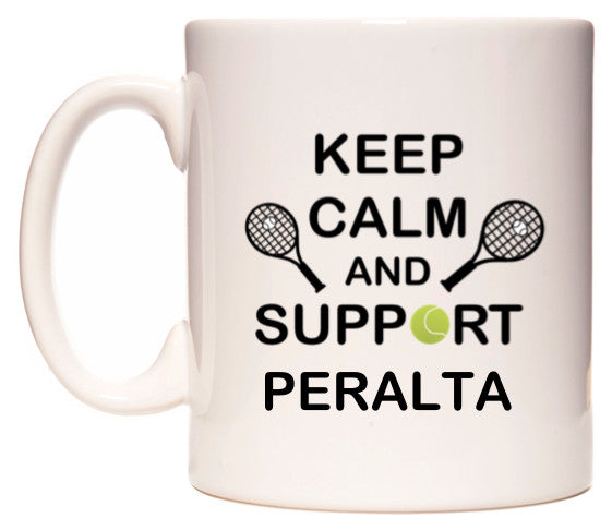 This mug features Keep Calm And Support Peralta