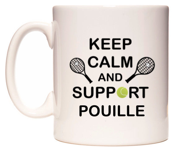 This mug features Keep Calm And Support Pouille