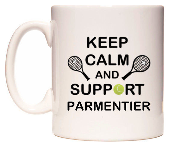 This mug features Keep Calm And Support Parmentier