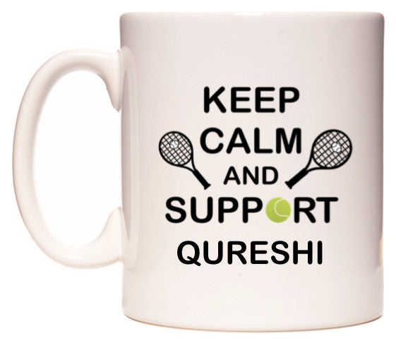 This mug features Keep Calm And Support Qureshi